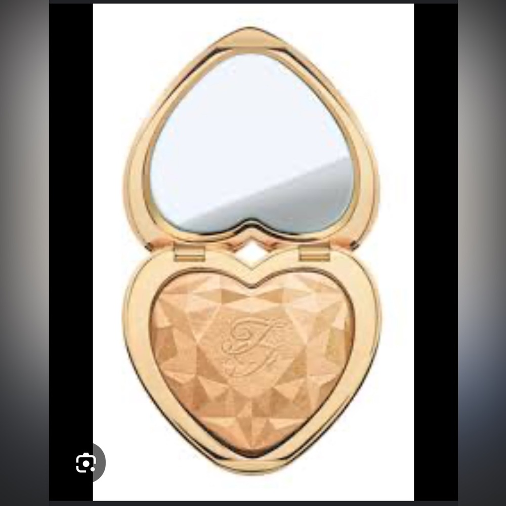 Too Faced Heart-Shaped Gold Compact